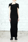 Marc le bihan shoulder strap tight short sleeve long skirt 2863 black